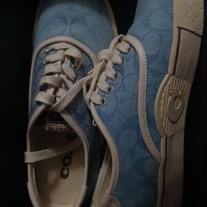 Coach Blue and Cream Women's Sneakers
